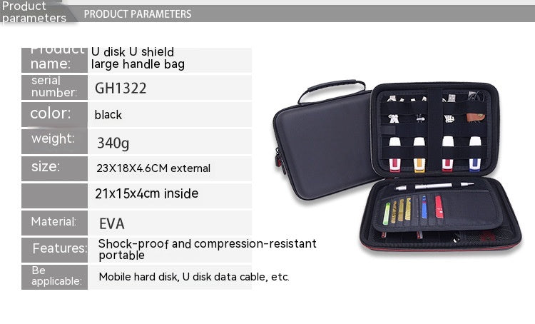 Large Capacity U Shield Scrambler Pack Bank Card SD Card Encryption Lock Storage Bag
