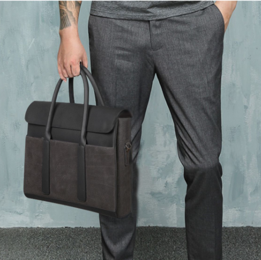 Men's Briefcase Cowhide Computer Messenger Business Bag
