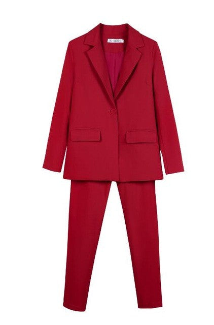 New Work Pant Suits Piece Set For Women Business Interview